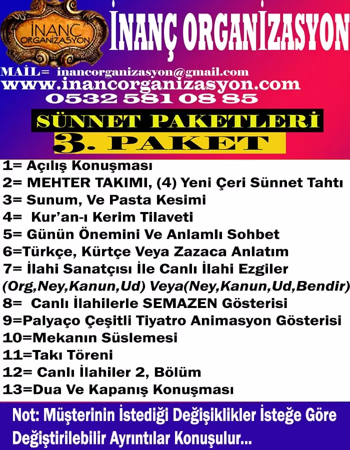 Sünnet düğün paketleri 3 tam
