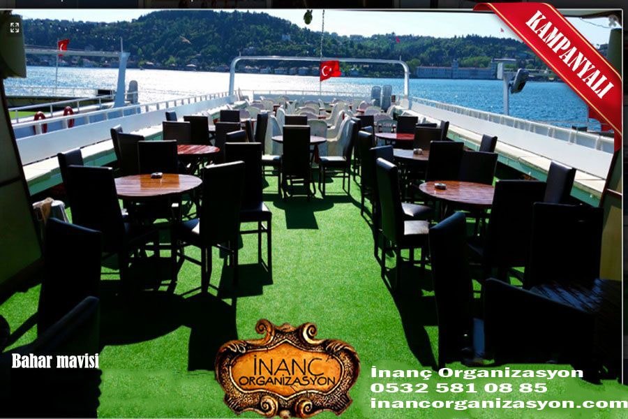 Yemekli Boğazda düğün teknesi kiralama fiyatları bahar mavisi