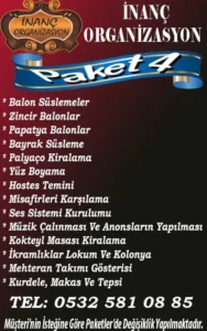 Acilis Organizasyon Balon Susleme Paketleri