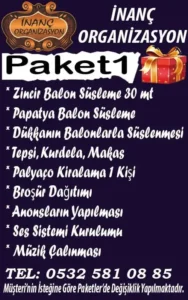 Acilis Organizasyonu Balon Susleme Paketleri