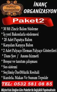Acilis Organizasyonu Balon Susleme Paketleri