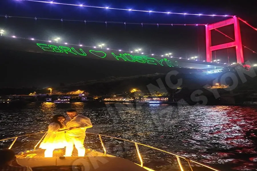 Boğaz köprüsü lazerle evlenme teklifi fiyatlar