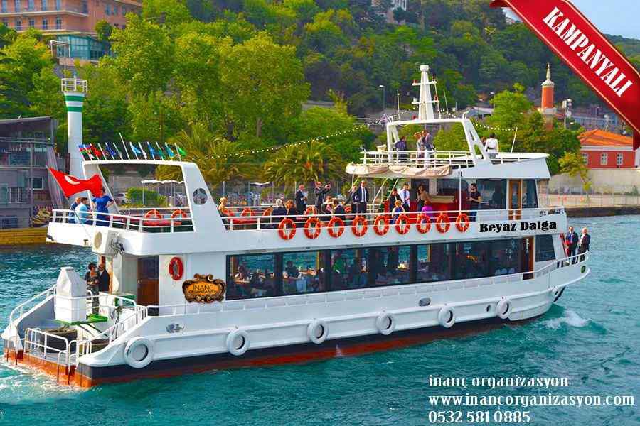 Boğaz turu teknede nişan organizasyonu fiyatları beyaz dalga saatleri