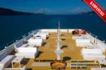 Yaz Yağmuru teknesinde Boğaz manzaralı açık güverte